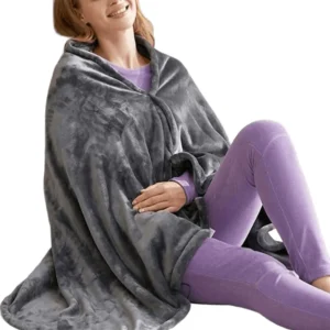 USB Electric Heated Wearable Throw Over Blanket for Household and Office